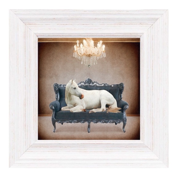 Anthropologie Other - Whimsical Horse on a Sofa Wall Art